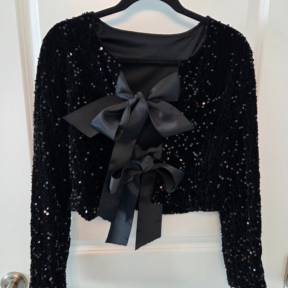 Black Sequined Jacket M